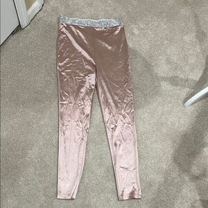 Forever 21 Shimmering Pink Pants with Silver Accent